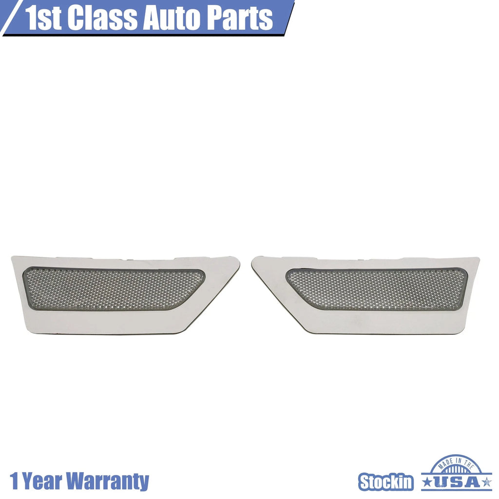 2X Front Bumper Reflector Side Marker Light Pair Clear for Audi A4 S4 (2017–2018)