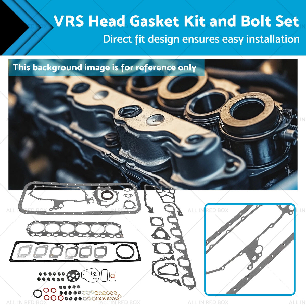 VRS Head Gasket Kit & Bolt Set for Nissan Patrol TD42 (GQ GU Y60 Y61)