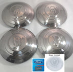 Stainless Hubcaps Set with V8 Logo for 1932 Ford Car (4+Spare)