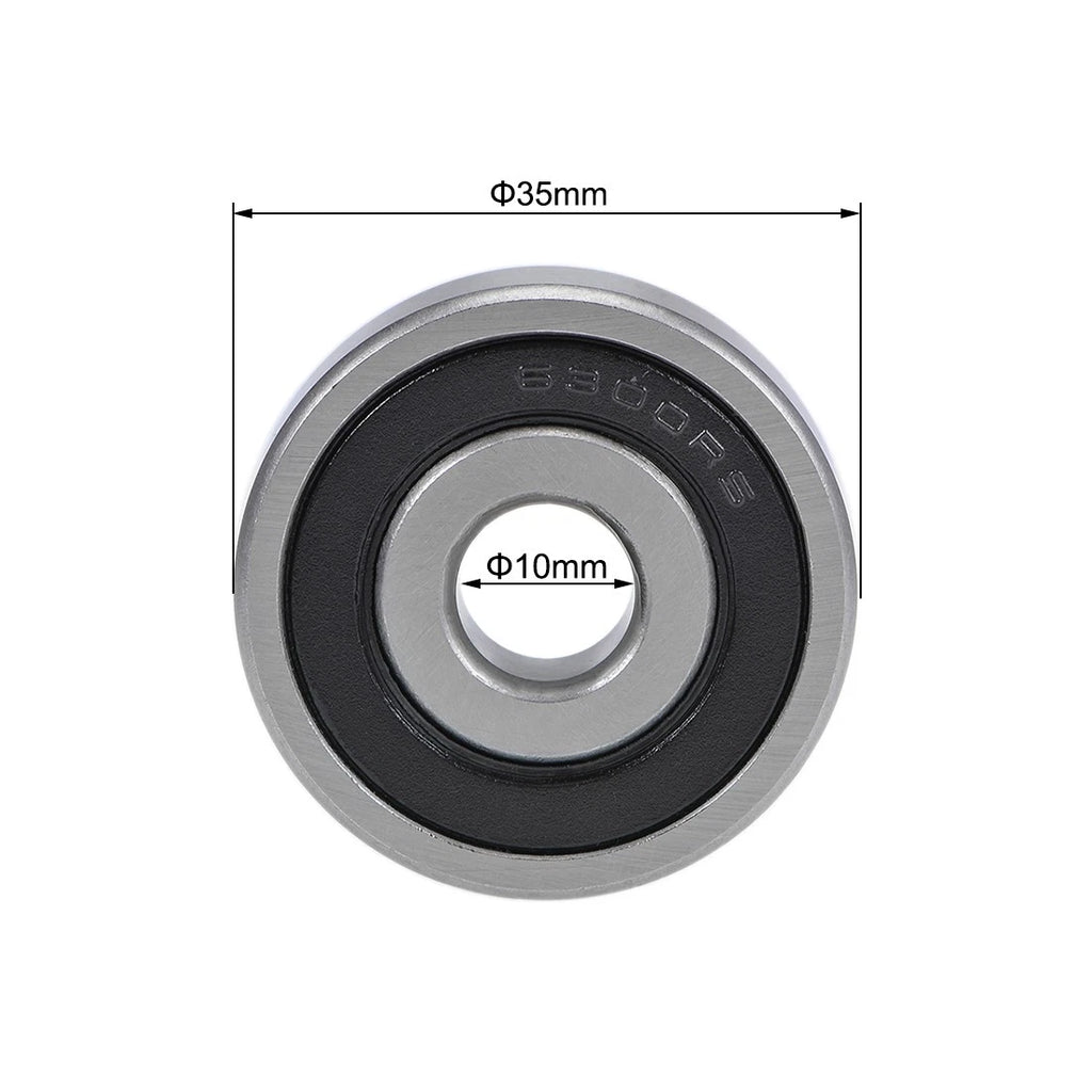 Set of 2 Deep Groove Ball Bearings 10x35x11mm Z2 6300-2RS Chrome Steel