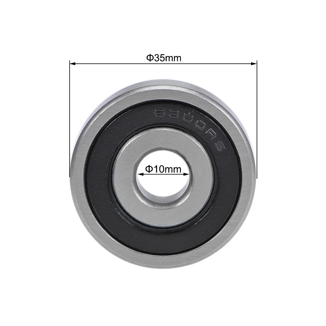 Set of 2 Deep Groove Ball Bearings 10x35x11mm Z2 6300-2RS Chrome Steel