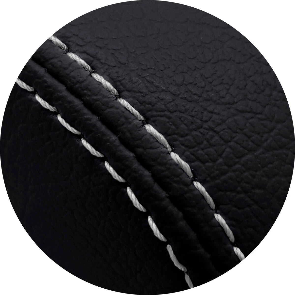 Leather Manual Shift Boot Cover for Nissan 370Z (2008–2019) Black White Stitch