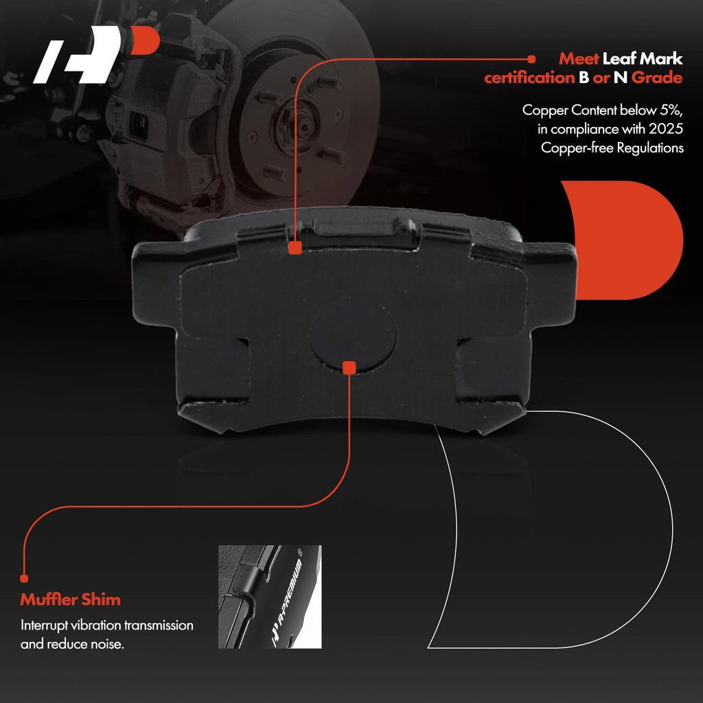 Rear Disc Brake Rotors & Pads for Acura RDX Honda CR-V AWD (2007–2019)
