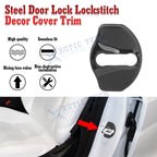 4PCS Black Door Lock Cover for Tesla Model 3 Y (2017-2024)