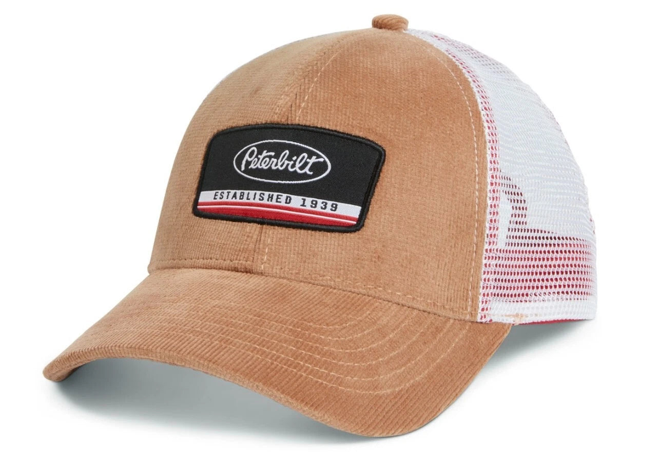 Peterbilt Trucks Classic Corduroy Texture Mesh Cap/Hat (Fits )