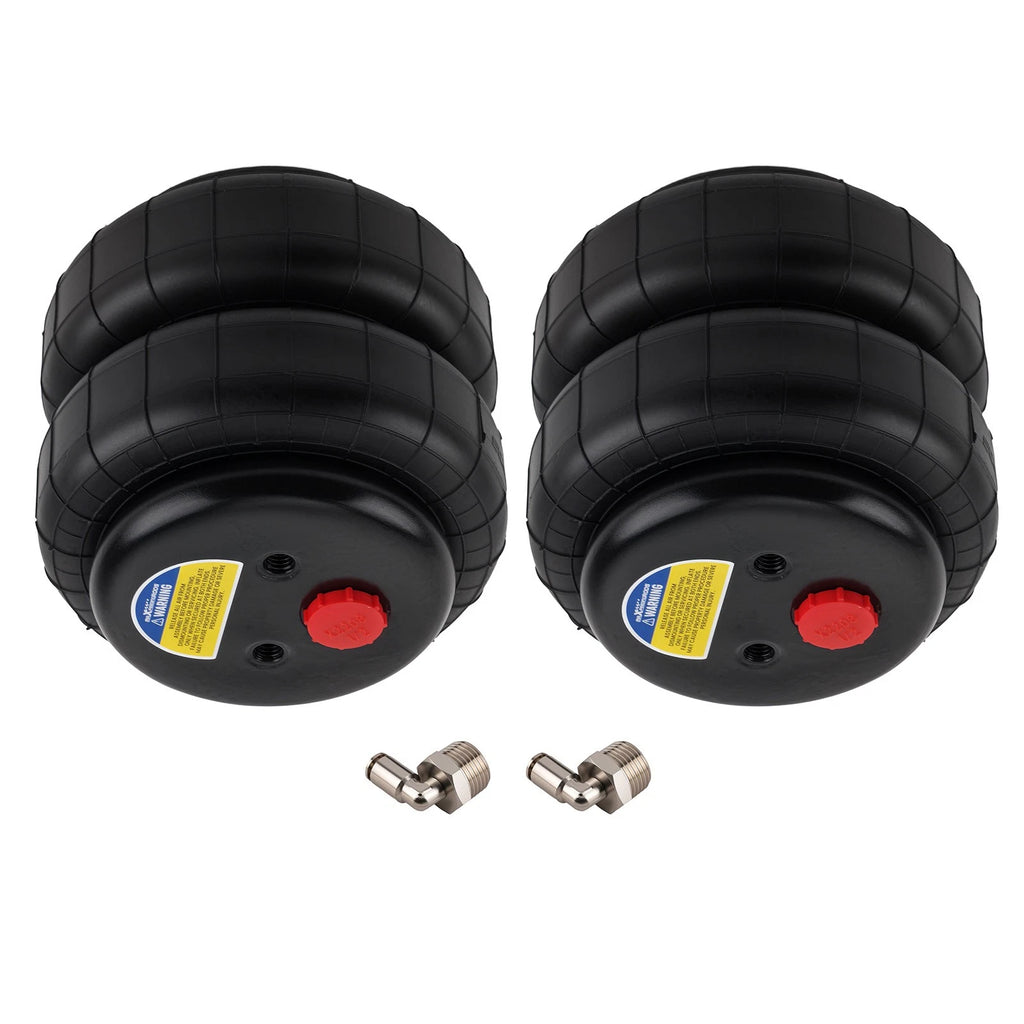2X Air Ride Suspension Bags for 2500 (Heavy Duty, 1/2" NPT, Single Port)