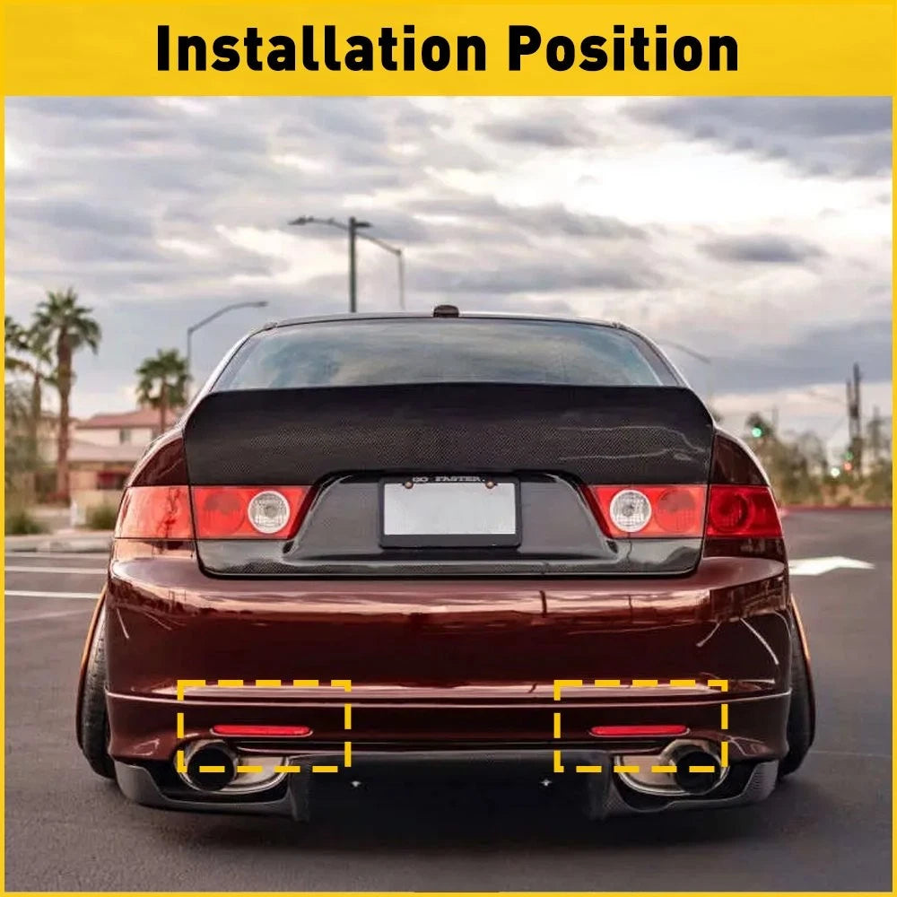 Set of 2 Rear Bumper Reflectors for Honda Accord Euro CL7 CL9 (2004–2008)