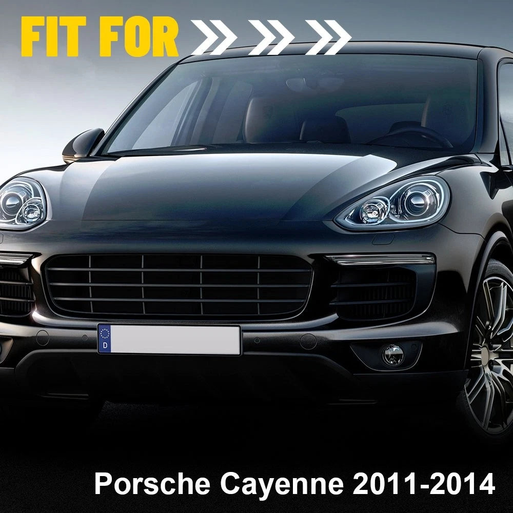 2X Front Bumper Tow Hook Eye Cap Cover for Porsche Cayenne (2011–2014) Black