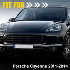 2X Front Bumper Tow Hook Eye Cap Cover for Porsche Cayenne (2011–2014) Black
