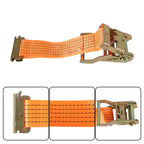 Set of 4 E-Track Ratchet Tie Down Straps for Enclosed Cargo Van (4400 lbs)