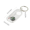 Compass and Thermometer Keychain for Camping and Hiking Activities