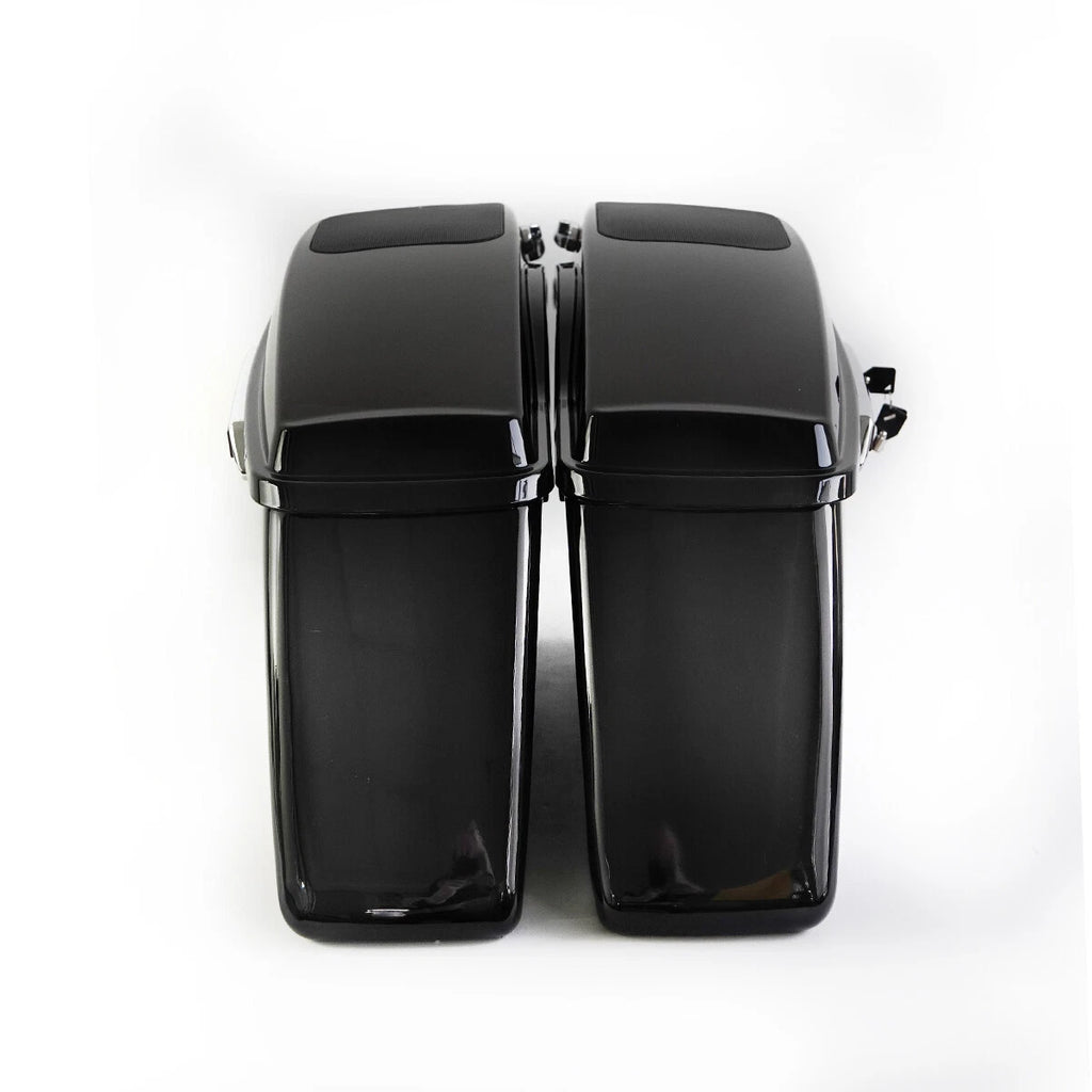 Vivid Black Hard Saddlebags w/ 6x9" Speaker Lid for Harley Touring (2014–2023)