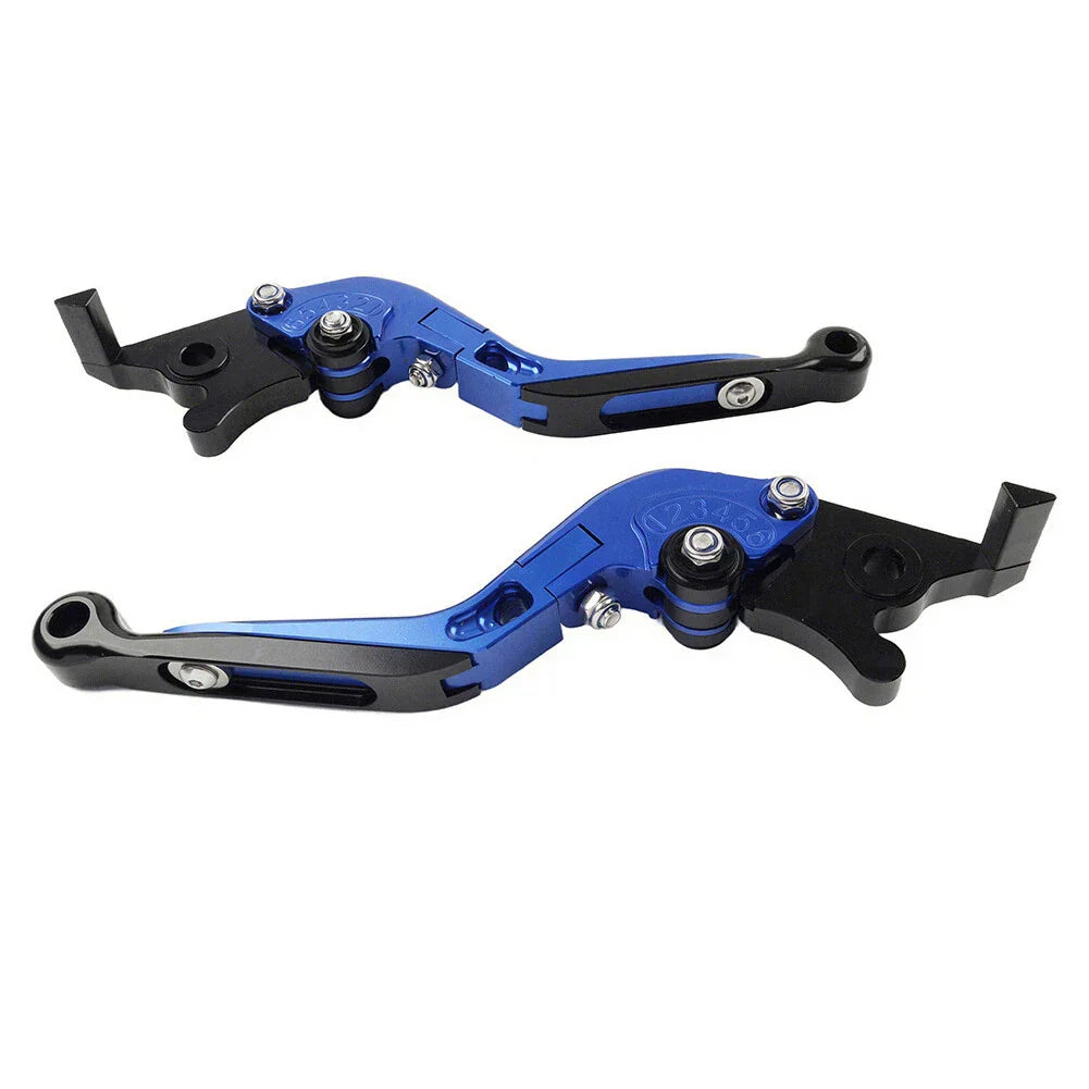 CNC Blue Extendable Brake Clutch Levers for Yamaha YZF R3 R25 MT-03 (15-23)
