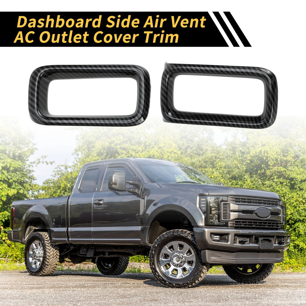 Set of 2 Carbon Fiber Air Vent AC Outlet Cover Trim for Ford Maverick (2022–2024)