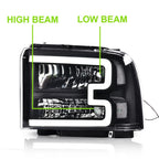 LED Bar Headlights for Ford Super Duty F250/F350/F450/F550 (2005–2007)