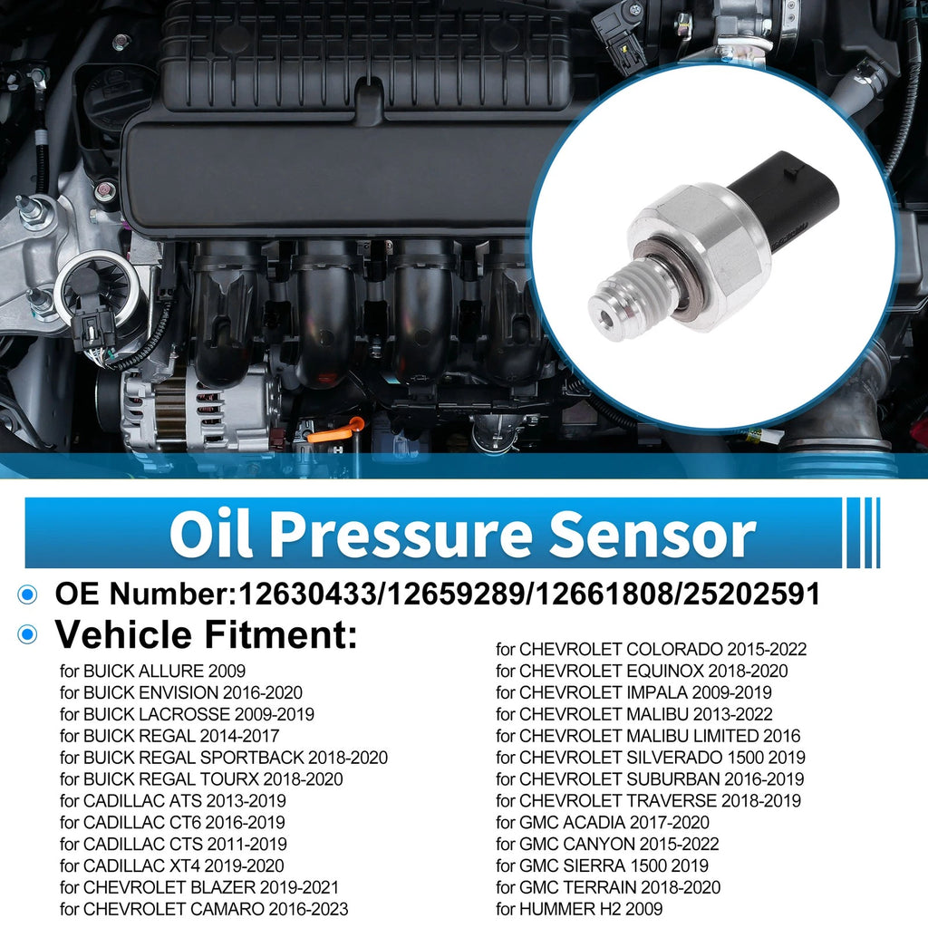 Engine Oil Pressure Sensor for Buick Allure (2009) - 12630433, 12659289, 12661808