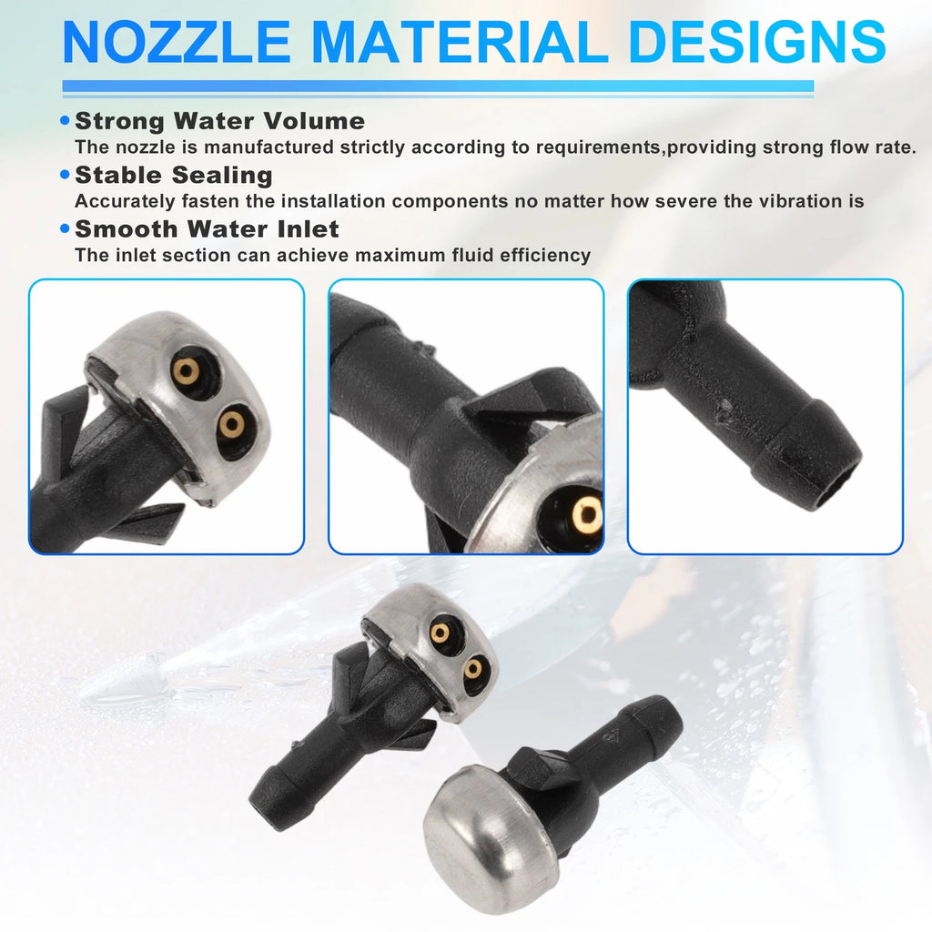 2X Windshield Washer Nozzle for Mercedes-Benz 300D (1982–1985) No.A1078600147