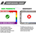 Decorative License Plate Frame Stainless Steel for Universal (2000-2000)