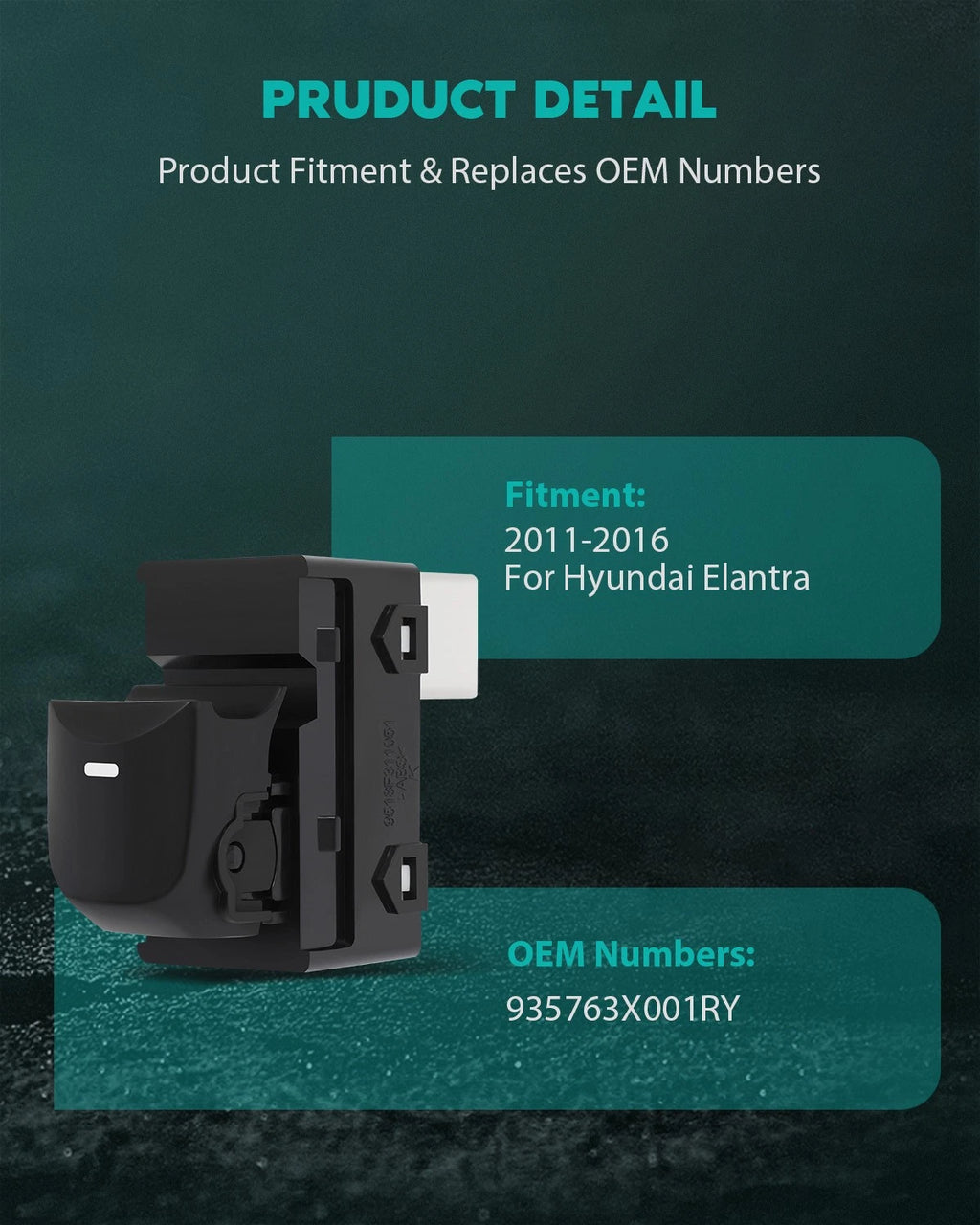 Power Window Switch for Hyundai Elantra (2011–2016)