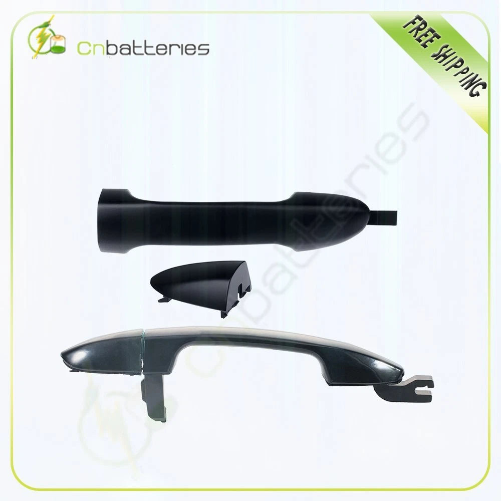 Set of 2 Outside Smooth Black Door Handles for Kia Spectra (2004–2009)