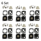Set of 6 Carburetor Repair Kits for Zama RB-115 C1U-W18 C1U-W18A C1U-W24
