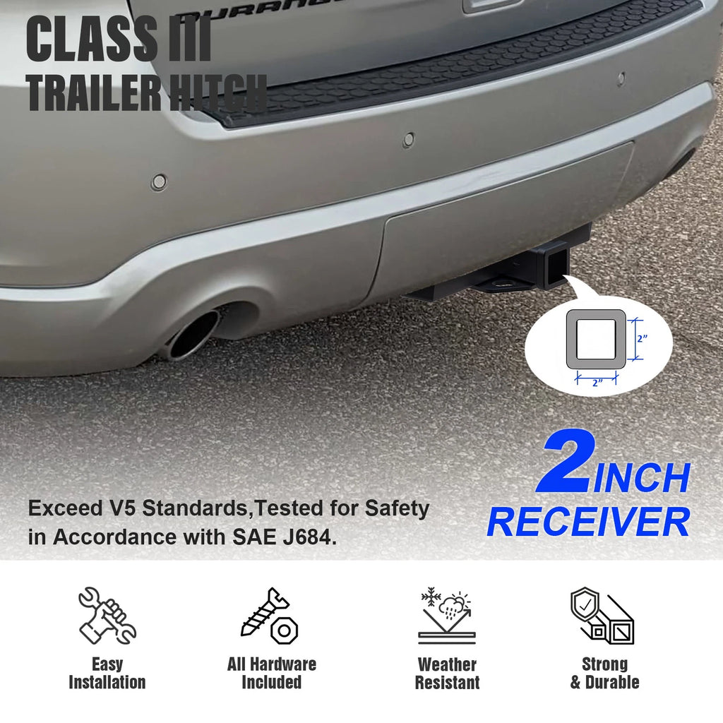 Towing Hitch Receiver Class 3 for Durango (2011-2026) Grand Cherokee (2012-2022)