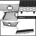 Front Bumper Upper & Lower Grille for Lexus RX350 (2013–2015) F-Sport Style