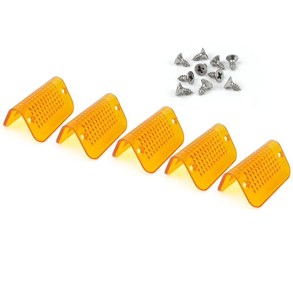 5X Amber Light Lens Covers for Lund Cab Sun Visor (Compatible)