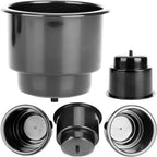 Set of 4 Universal Plastic Drink Cup Insert Holders for Marine Car Black