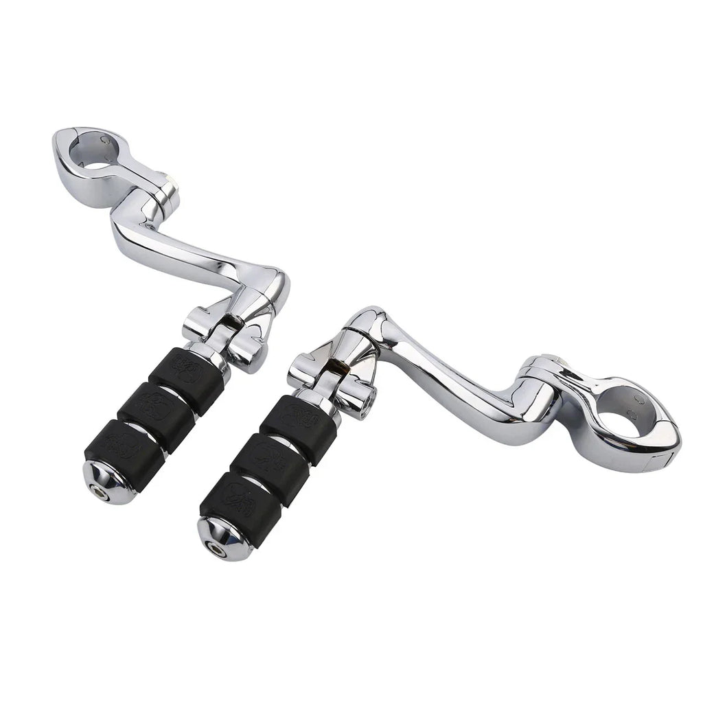 1 1/4" Engine Guard Foot Pegs Mount for Harley Touring Street Glide