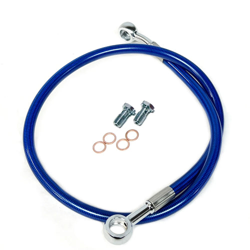+2" Extended Steel Braided Rear Brake Line for Yamaha Raptor 660 (2001–2005)