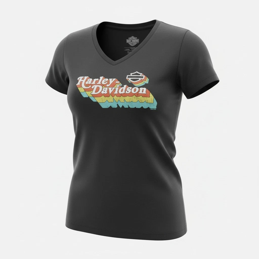 Harley Davidson Women's T-Shirt Black Pocono Mountain Graphic XL (2000–2023)