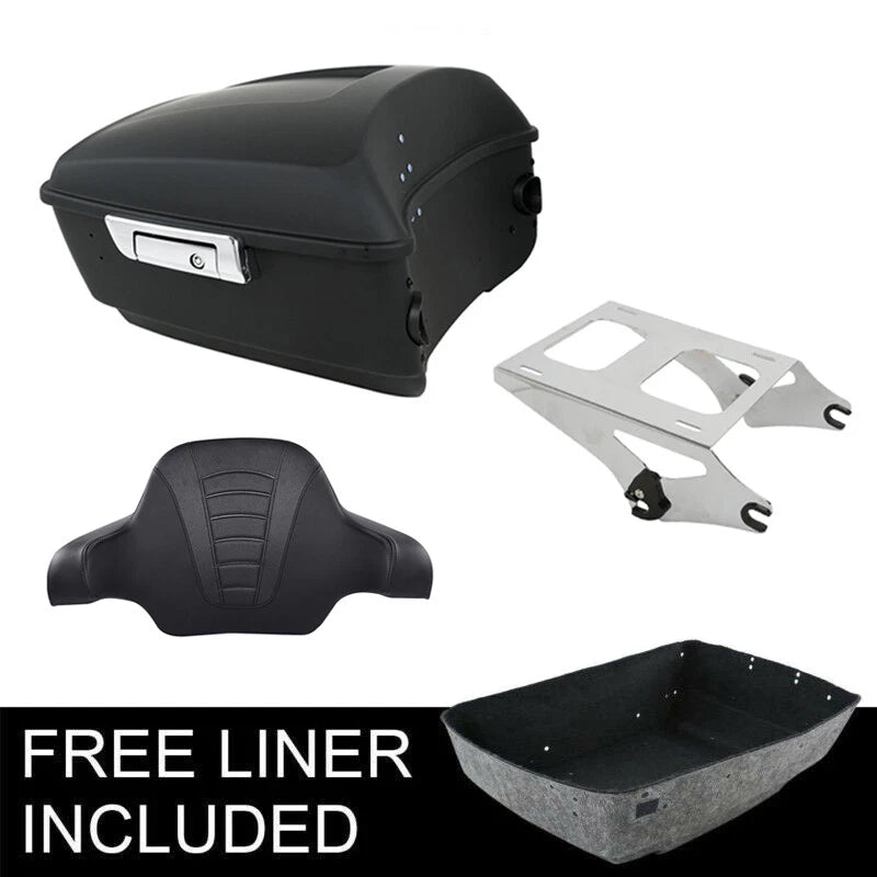 Matte King Trunk Backrest for Harley Touring Road King (2014–2026)