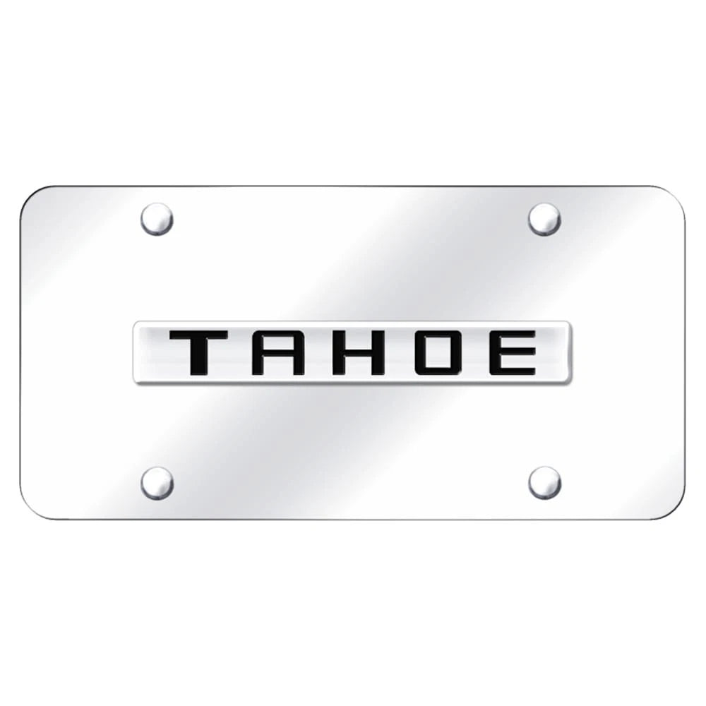 Chrome Name on Chrome License Plate - Officially Licensed for Chevrolet Tahoe
