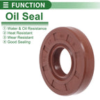 Set of 5 Oil Seal Rotary Shaft Seal FKM Rubber 17x40x8mm
