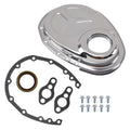 SBC Timing Chain Cover for Chevy 283 327 350 383 400 (1960–2002) w/ Bolts Washers Chrome