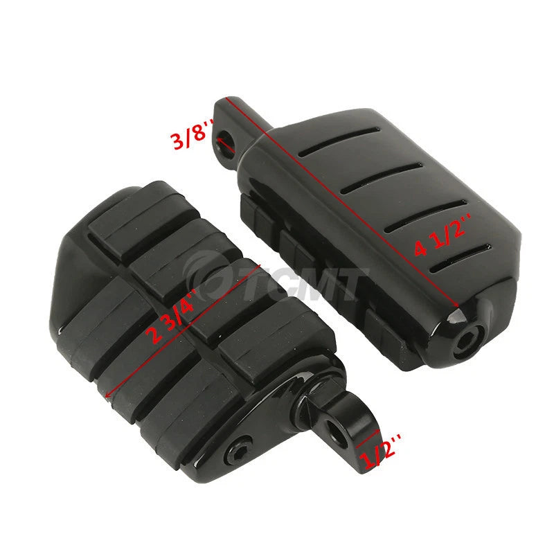 1.25" Highway Engine Guard Long Angled Foot Pegs for Harley Honda Kawasaki