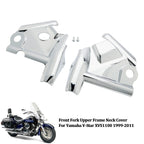 Chrome Front Fork Upper Frame Neck Cover for Yamaha V-Star XVS1100 (1999–2011) T9
