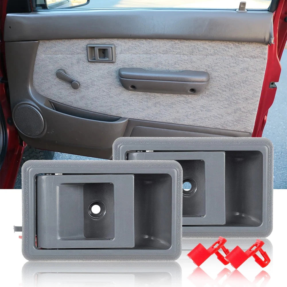 Set of 2 Inside Door Handles for Toyota Tacoma (1995–2000) Grey Interior