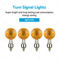 Set of 4 Chrome Motorcycle Turn Signal Lights Amber Indicators for Harley (2002–)