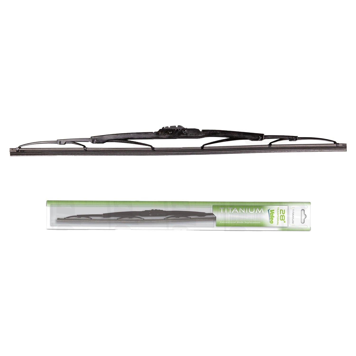2X Valeo Traditional Titanium Windshield Wiper Blades for