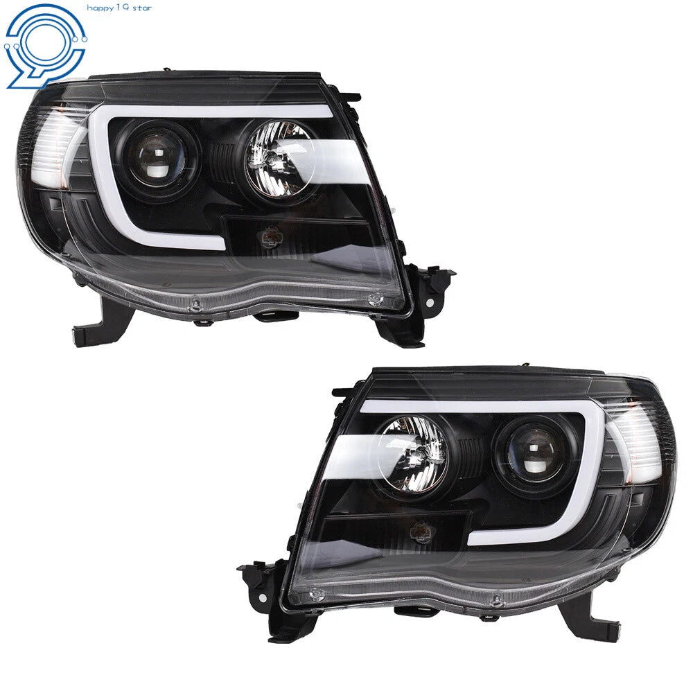 LED Projector Headlights for Toyota Tacoma (2005–2011) Black