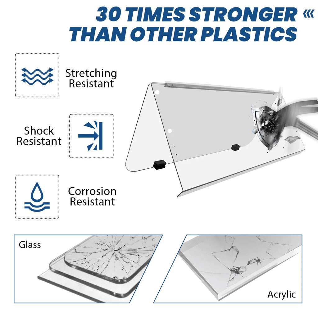 Clear PC Folding Windshield for Yamaha G14 G16 G19 (1995–2003)