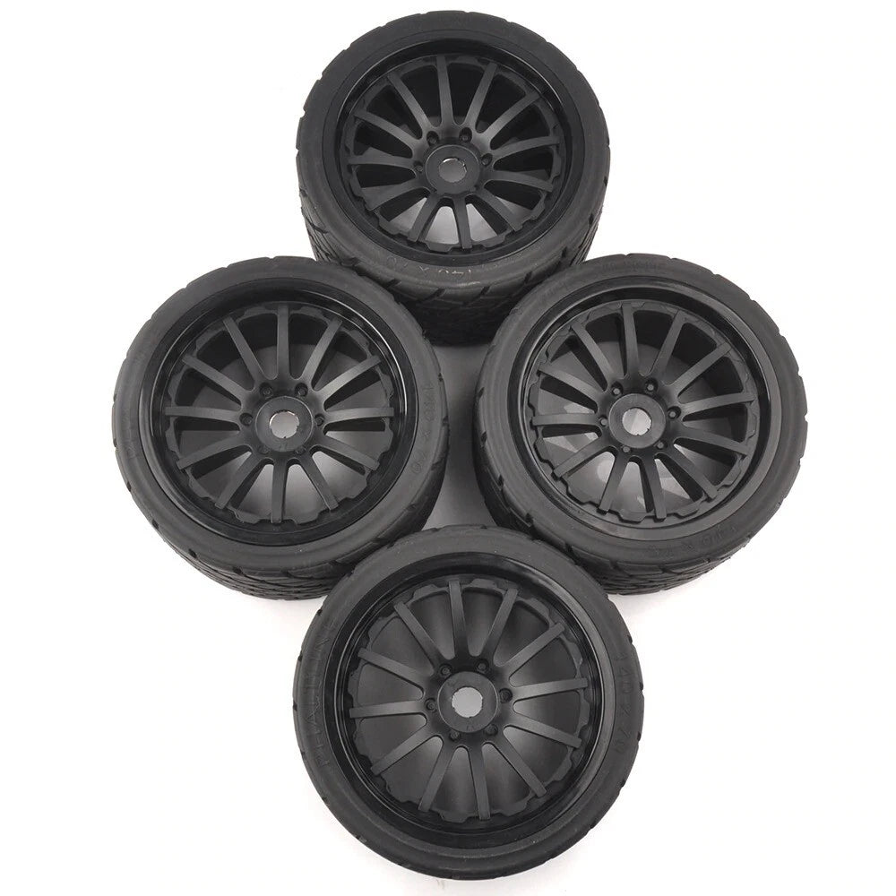 Set of 4 Onroad Wheels Tires for Arrma Nero Kraton Outcast (1/8)