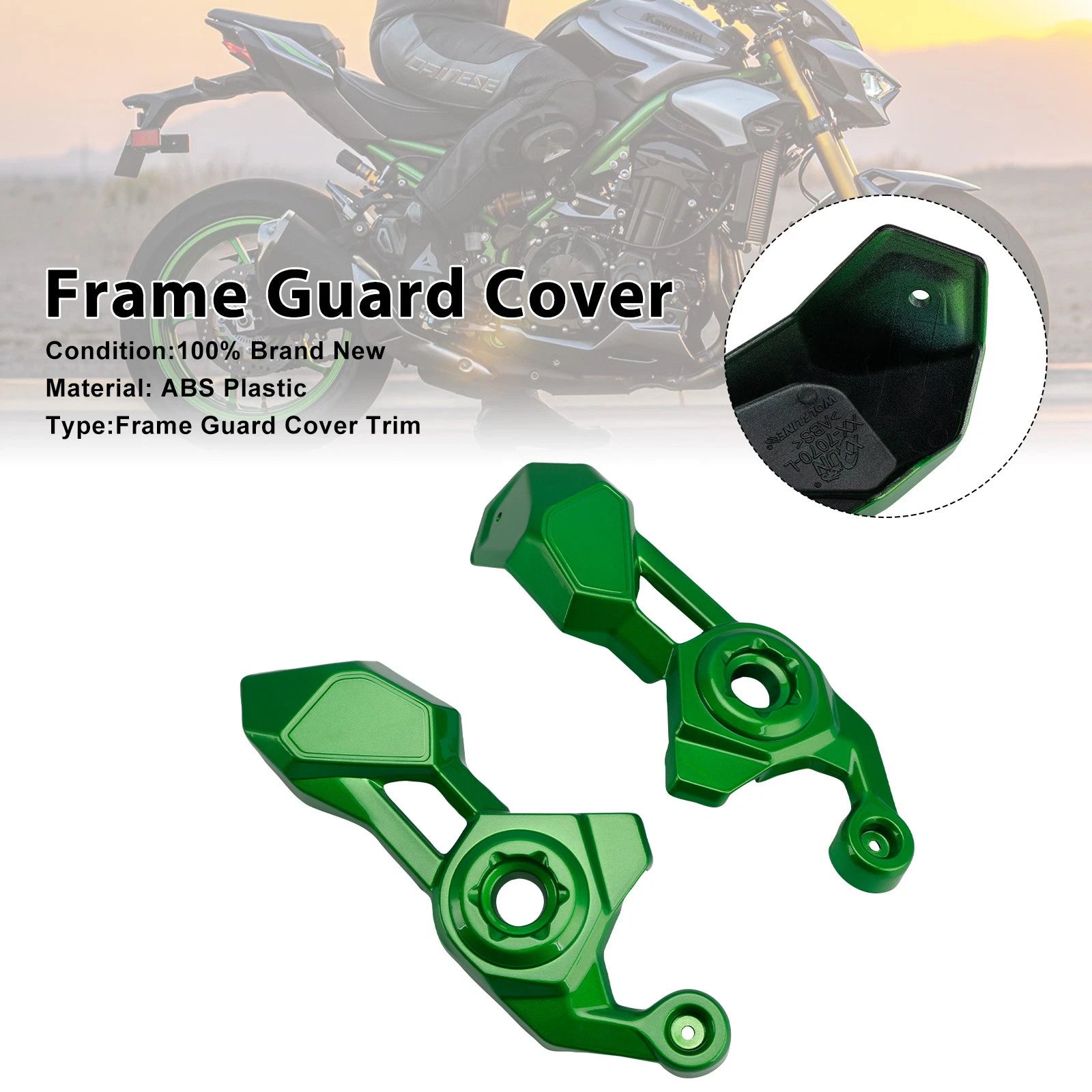 Frame Side Cover Panel Guard for Kawasaki Z900 (2025–2026) Green #18