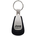 Black Leather Teardrop Keychain - Officially Licensed for Jeep Rubicon