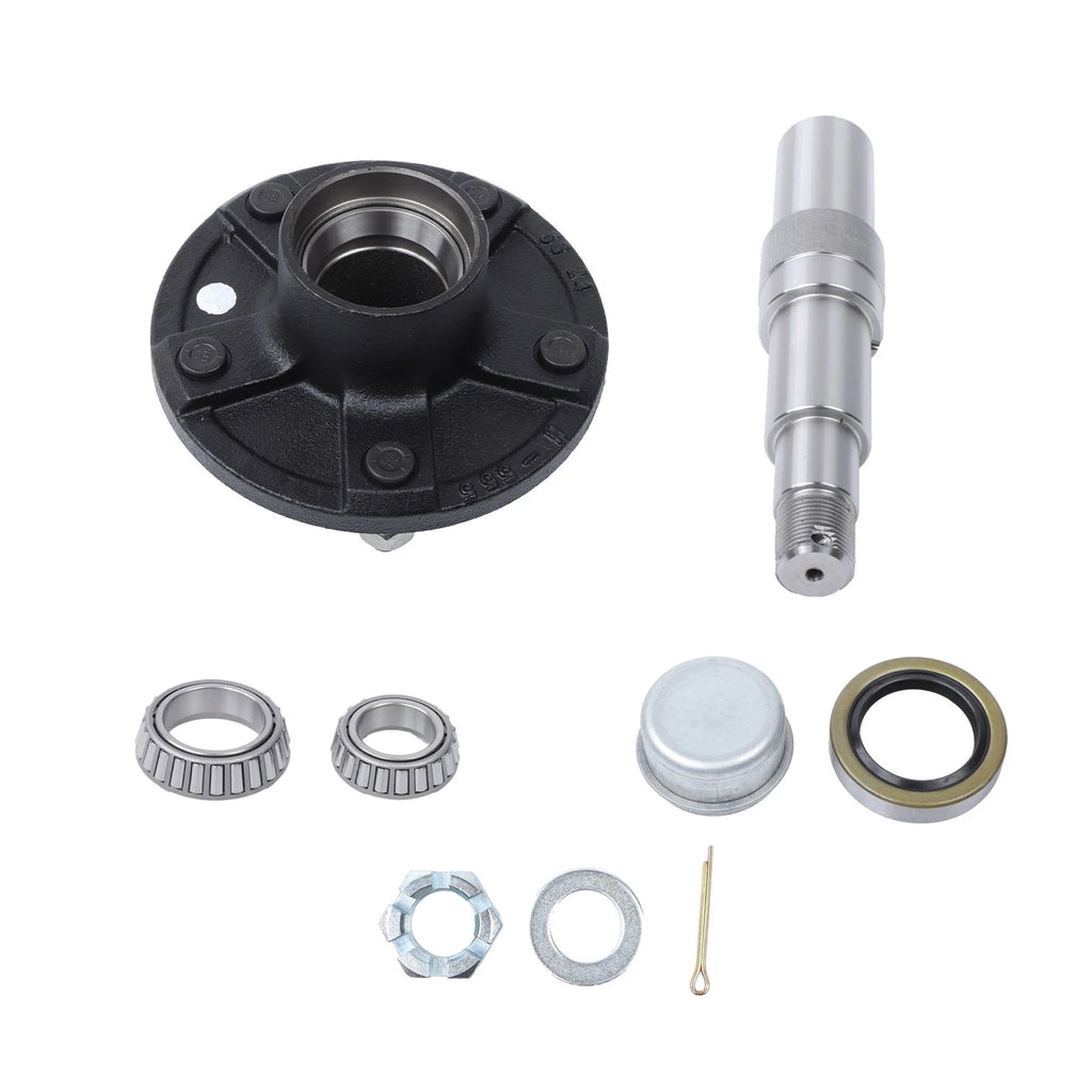 Set of 5.5" Trailer Hub Kit for 8.75" Round Spindle