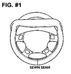 Genuine Leather Steering Wheel Cover Black Stitch On for Mini Cooper (2007–2015)