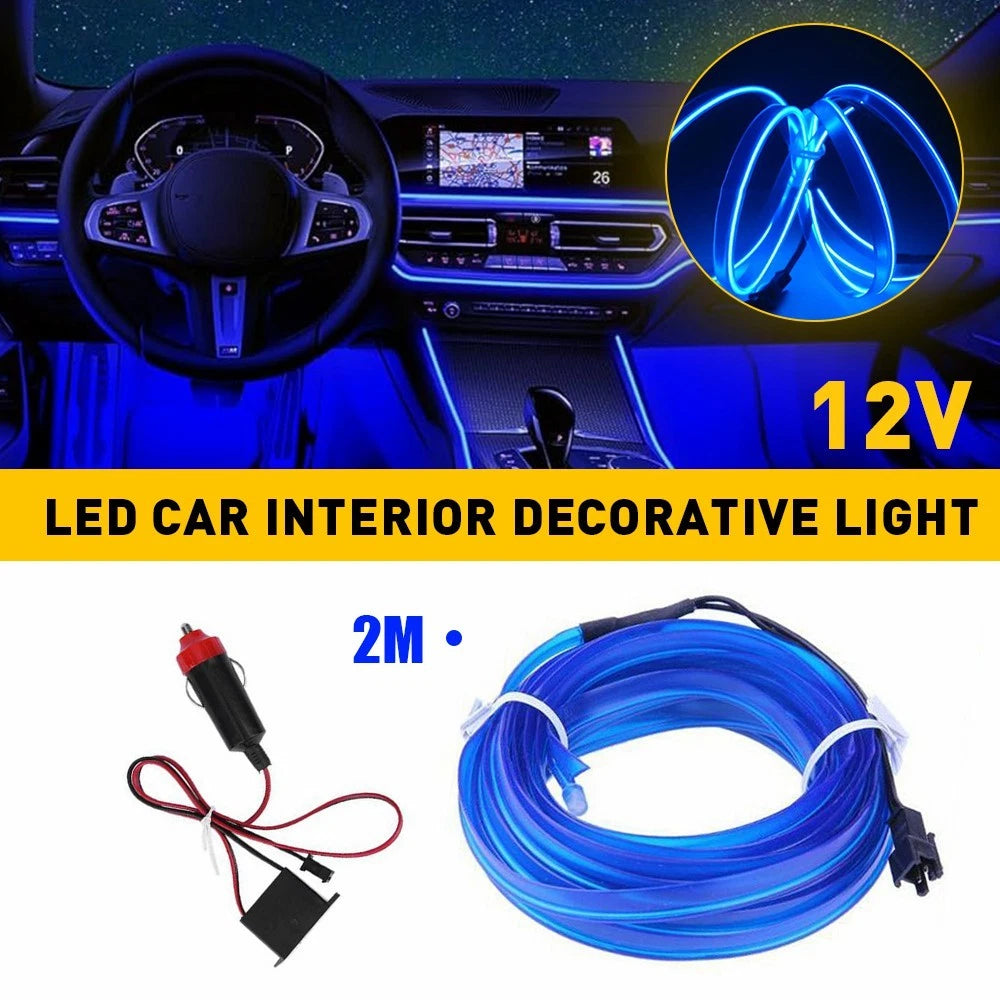 2m LED Car Interior Atmosphere Strip Light for Universal Use