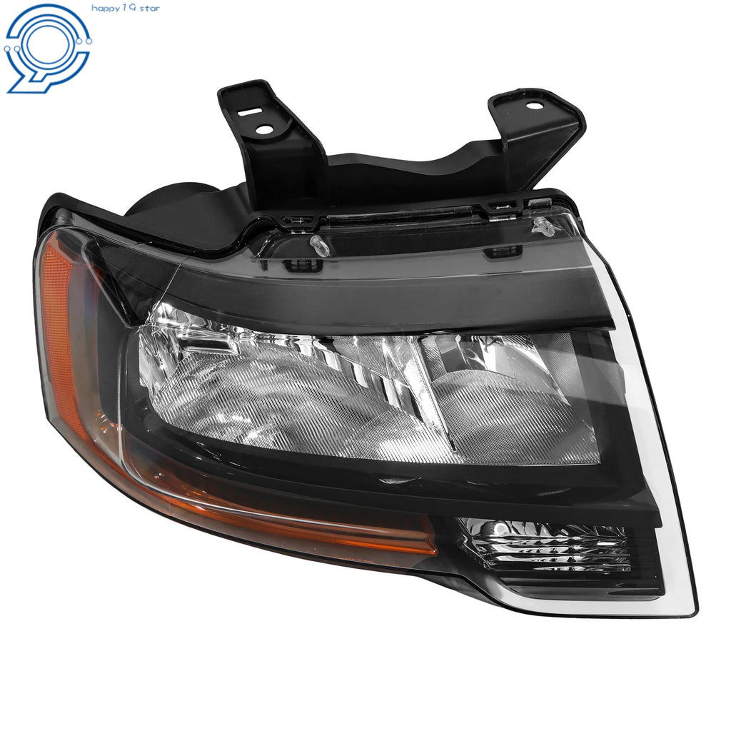 Set of 2 Halogen Headlights for Ford Expedition (2015-2017) Black